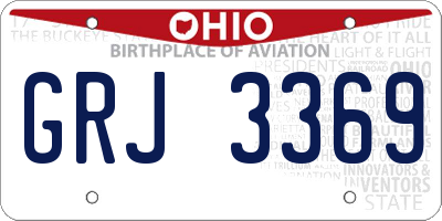 OH license plate GRJ3369