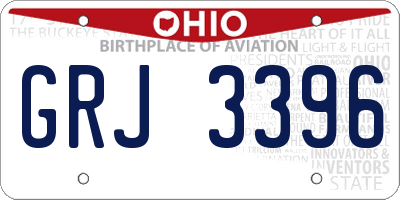 OH license plate GRJ3396