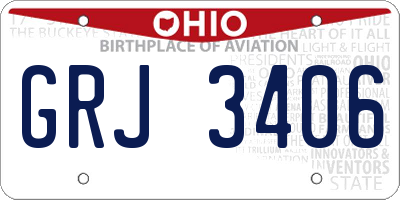 OH license plate GRJ3406