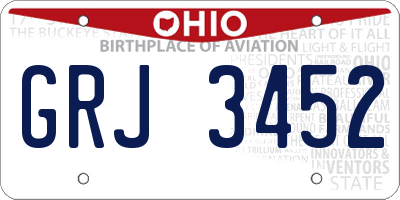 OH license plate GRJ3452