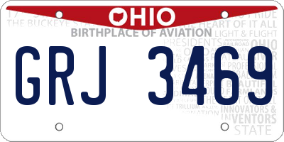 OH license plate GRJ3469