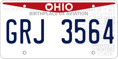 OH license plate GRJ3564
