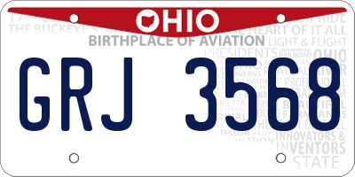 OH license plate GRJ3568