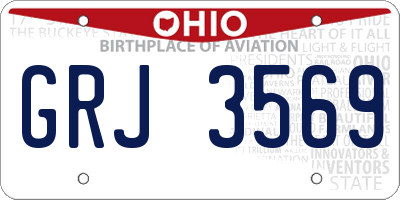 OH license plate GRJ3569