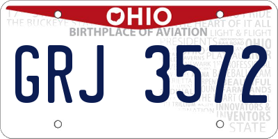 OH license plate GRJ3572