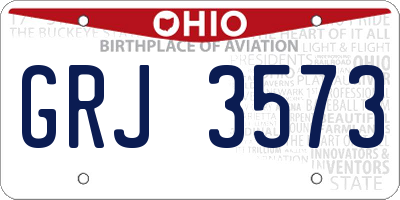 OH license plate GRJ3573