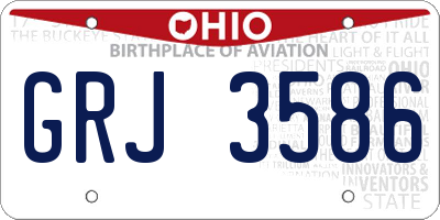 OH license plate GRJ3586