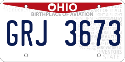 OH license plate GRJ3673