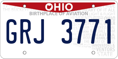 OH license plate GRJ3771
