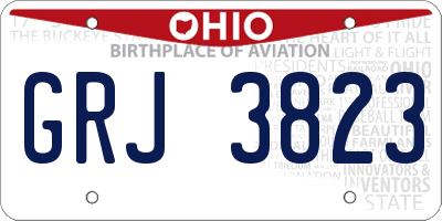 OH license plate GRJ3823