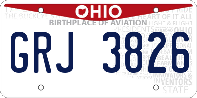 OH license plate GRJ3826
