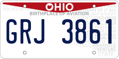 OH license plate GRJ3861