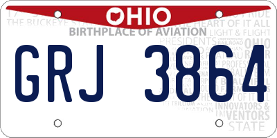 OH license plate GRJ3864