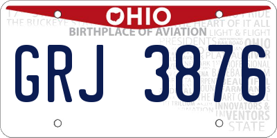 OH license plate GRJ3876