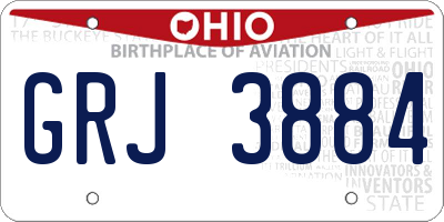 OH license plate GRJ3884