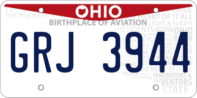 OH license plate GRJ3944