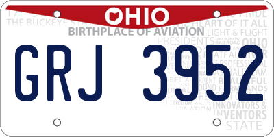 OH license plate GRJ3952