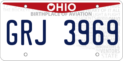 OH license plate GRJ3969