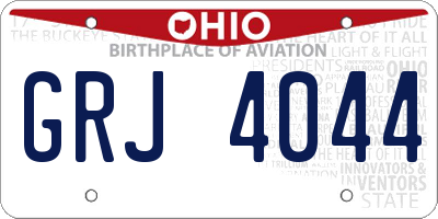 OH license plate GRJ4044