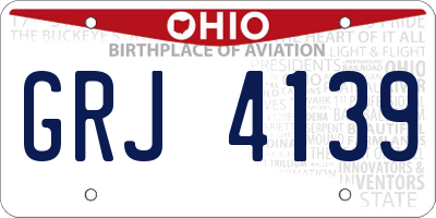 OH license plate GRJ4139