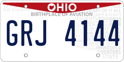 OH license plate GRJ4144