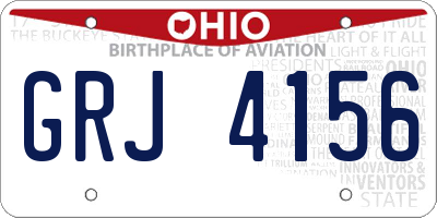 OH license plate GRJ4156
