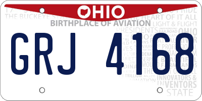 OH license plate GRJ4168