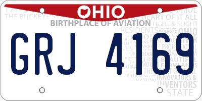 OH license plate GRJ4169