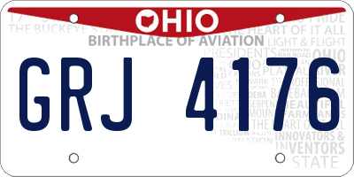 OH license plate GRJ4176