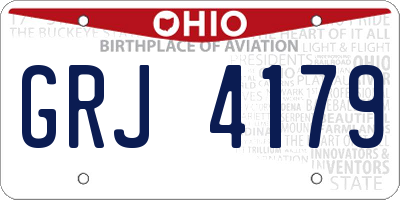 OH license plate GRJ4179