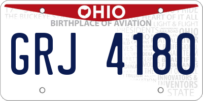 OH license plate GRJ4180