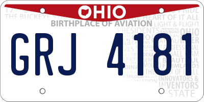 OH license plate GRJ4181