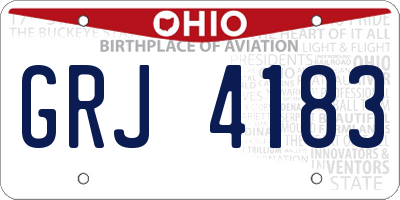 OH license plate GRJ4183