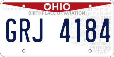 OH license plate GRJ4184