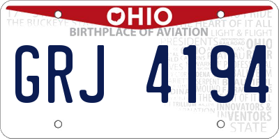 OH license plate GRJ4194