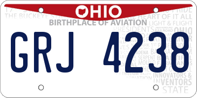 OH license plate GRJ4238