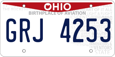 OH license plate GRJ4253