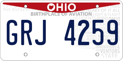 OH license plate GRJ4259