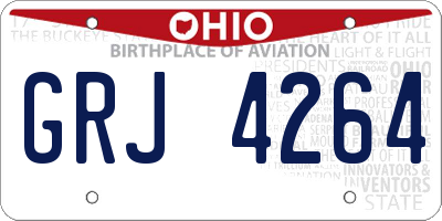 OH license plate GRJ4264
