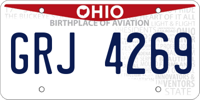 OH license plate GRJ4269