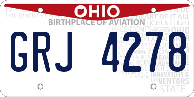 OH license plate GRJ4278