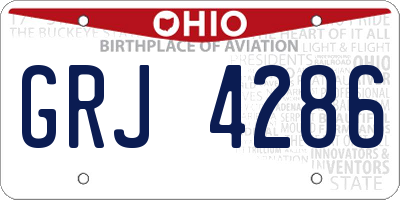 OH license plate GRJ4286