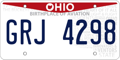 OH license plate GRJ4298