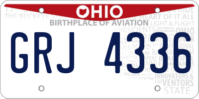 OH license plate GRJ4336