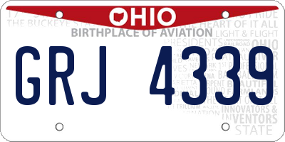 OH license plate GRJ4339