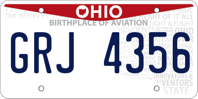 OH license plate GRJ4356