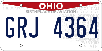OH license plate GRJ4364