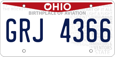 OH license plate GRJ4366