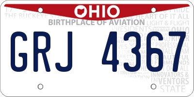 OH license plate GRJ4367
