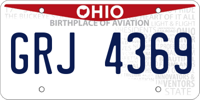 OH license plate GRJ4369